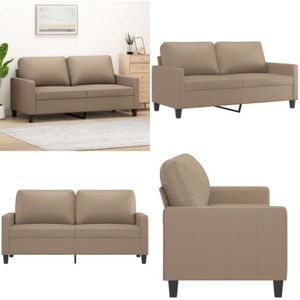 Vidaxl - 2-Sitzer-Sofa Cappuccino-Braun 140 cm Kunstleder - Couch - 2-Sitzer Sofa - Ledercouch - Wohnzimmersofa - Design Sofa - Home & Living