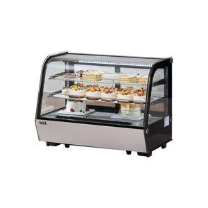 Kühlvitrine Kühlschrankvitrine Gebäckvitrine Bäckereivitrine 146 l, 2-stufiger kommerzieller Kühlvitrinenschrank mit LED-Beleuchtung & TURBO-Kühlung