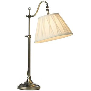 Dar suffolk - Task Table Lamp Rise & Fall Antik Messing komplett mit Shade SUF1033