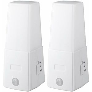 Wenko - Energiesparendes Nachtlicht led mit Bewegungssensor, weiß, 2 in 1, 12,5 x 5 x 5 cm
