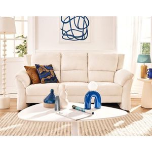 Lisa Design - Bastille - 3-sitzer einzelsofa edlem samt mit reliefstruktur - beige