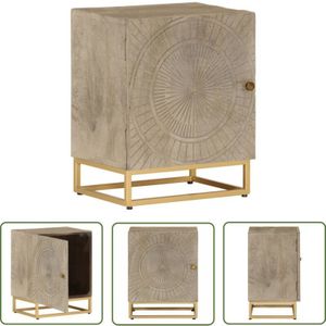 Nachttisch 40x30x50 cm Massivholz Mango und Eisen - Nachttisch - Massivholzmöbel - Mangoholz - Sideboard - Wohnzimmermöbel - The Living Store