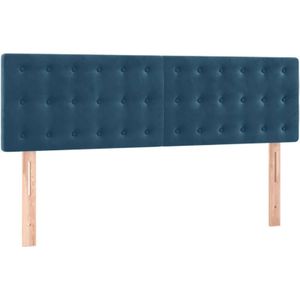 Kopfteile 2 Stk. Dunkelblau 72x5x78/88 cm Samt Vidaxl