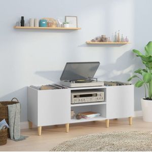 Plattenschrank Weiß 121x38x48 cm Holzwerkstoff Vidaxl