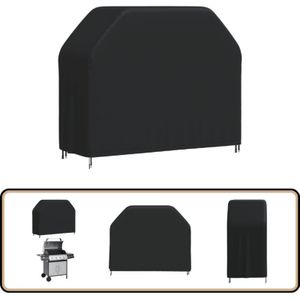 Grillabdeckung 140x58x106 cm Schwarz 420D Oxford - Grillschutzhülle - Grillabdeckung - Wetterfeste Abdeckung - Oxford Gewebe - Wasserdichte Abdeckung