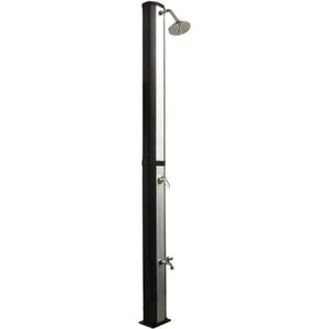 NEMAXX® Solardusche 35L, mit Fußdusche – UV-beständiger Wassertank, mit Wasserhahn/Fußdusche und Regenduschkopf
