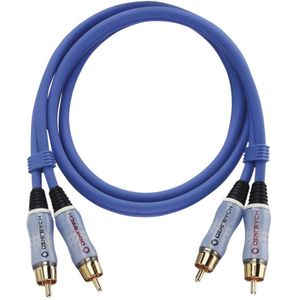 Cinch Audio Anschlusskabel [2x Cinch-Stecker - 2x Cinch-Stecker] 5.00 m Blau vergoldete Steckkontakt