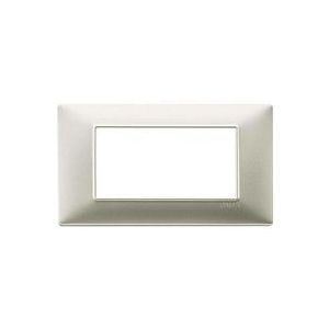 Vimar - plana platte 4 module technopolymer farbe reflex matt nickel 14654.21