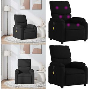 Vidaxl - Massagesessel Schwarz Stoff - Massage Stuhl - Relaxstuhl - TV-Sessel - Bequeme Lounge - Polstersitz - Home & Living
