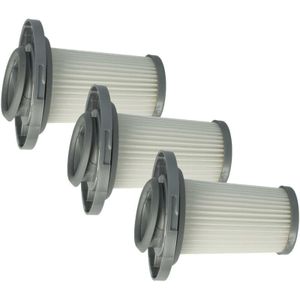 Vhbw - 3x Trennfilter kompatibel mit Rowenta X-Force Flex 8.60 Allergy RH9678WO Staubsauger - Ersatz-Filter, Abwaschbar Grau Weiß