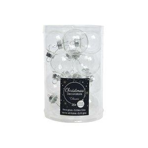 Christbaum-Mini-Kugeln Transparent ø 3,5 cm aus Glas - 16er Set