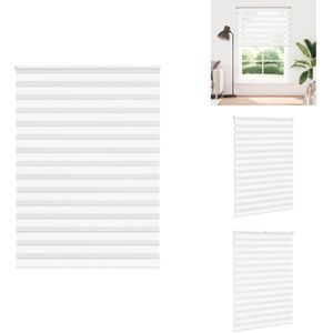 Vidaxl - Zebrarollo Weiß 155x230 cm Stoffbreite 150,9 cm Polyester - Zebra-Jalousie - Zebra-Jalousien - Zebra-Rollo - Doppelrollo