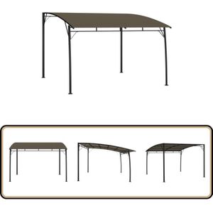 Vidaxl - Garten-Sonnenschutz 3x3x2,55 m Taupe - Gartenpavillon - Pergola - Gartendeck - Sonnensegel - Outdoor Schattenspender