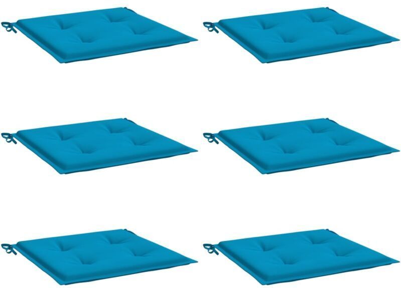 Gartenstuhl-Kissen 6 Stk. Blau 50x50x3 cm Oxford-Gewebe Vidaxl