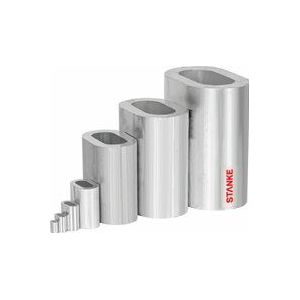 Seilwerk Stanke - 100x Alu Pressklemme Größe 1 Seilklemme Drahtseilklemme Aluminium Presshülse