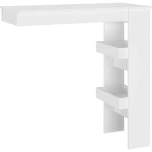 Wand-Bartisch Weiß 102x45x103,5 cm Holzwerkstoff Vidaxl