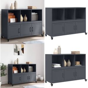 vidaXL Sideboard Anthrazit 100,5x39x72 cm Stahl