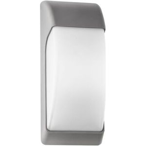 Fabrilamp - Wandleuchte espelta 1xe27 grau grau ip65 Polycarbonat 32x12,9x13 cm