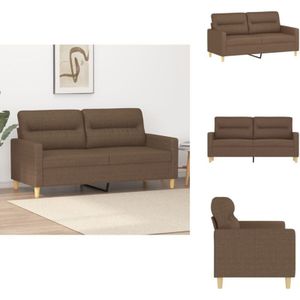 Vidaxl - 2-Sitzer-Sofa Braun 140 cm Stoff - 2-Sitzer Sofa - Couch - Wohnzimmersofa - Leder Sofa - Braun
