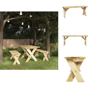 Gartenbänke - Living Gartenbank 110 cm Kiefernholz Imprägniert - Braun