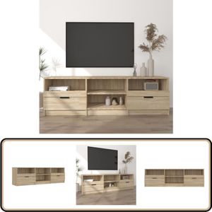 Vidaxl - TV-Schrank Sonoma-Eiche 150x33,5x45 cm Holzwerkstoff - tv Schrank - Holzwerkstoff Möbel - Wohnwand - Entertainment Center - Regal