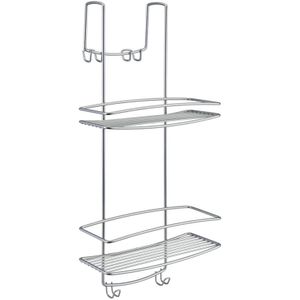 Duschregal mit 2 Etagen und Haken Onda Silbern Metaltex