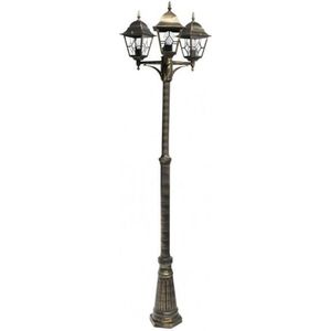 ABRILA AKUNADECOR Laterne De 3 Lichter für Gartenboote In Aluminium Schwarz Farbe