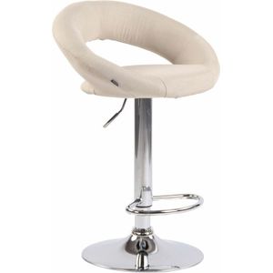 Barhocker Olinda Stoff creme chrom