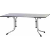 3180-50 Boulevard-Klapptisch vivodur, 165x95 cm graphit Stahlgestell graphit / vivodur-Tischplatte Schieferoptik anthrazit