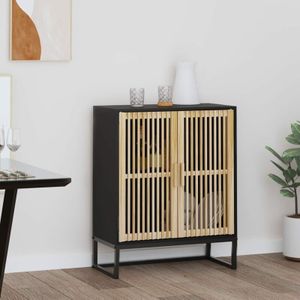 Sideboard Schwarz 60x30x75 cm Holzwerkstoff Vidaxl