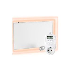 VIESTA® Infrarot Wandheizung mit Thermostat [INKL. TH12 THERMOSTAT] – Infrarotheizung Wandmontage Heizkörper – Carbon Crystal Infrarotheizung –