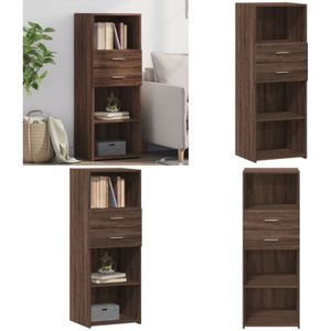 Vidaxl - Highboard Braun Eichen-Optik 45x42,5x124 cm Holzwerkstoff - Sideboard - Hochschrank - Wohnzimmermöbel - Eiche Optik - Holzwerkstoff - Home &