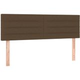 Kopfteile 2 Stk. Dunkelbraun 72x5x78/88 cm Stoff Vidaxl