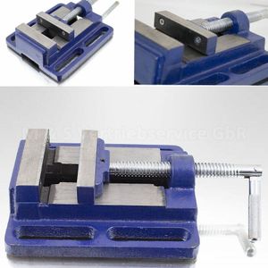 Bituxx - Universal Maschinenschraubstock 80mm Schraubstock Säulen Tisch Stand Bohrmaschine