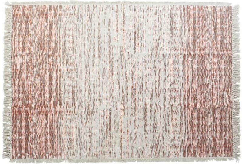 Beige orange Fransenteppich 160 x 230 x 1 cm - Dkd Home Decor