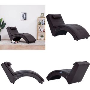 Vidaxl - Massage Chaiselongue mit Kissen Braun Kunstleder - Massage-Chaiselongue - Kunstleder Sofa - Lounge Sessel - Entspannungsliege - Bequeme