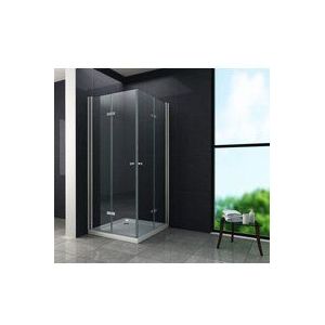 Glasdeals - Duschkabine clap 100 x 80 x 200 cm inkl. Duschtasse - Klarglas