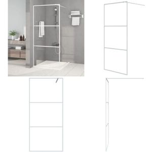 Duschwand für Begehbare Dusche Weiß 90x195 cm ESG-Klarglas - Duschwand - Duschabtrennung - Begehbarer Dusche - Glasdusche - Duschkabine - Home &