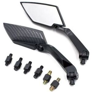 Motorrad Rückspiegel Universal Motorradspiegel schwarz Aluminium 1 Paar