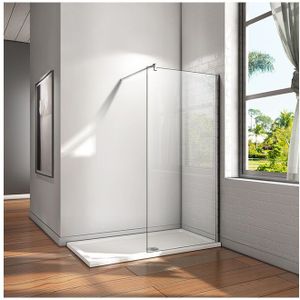120x200 cm Walk-IN Duschkabine Duschabtrennung 10mm nano Glas+Stabilisatorstange für die Dusche 140cm