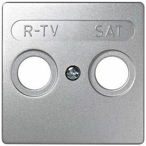 Abdeckung Buchse r-tv + sat aluminium Simon 73 Loft 73097-63