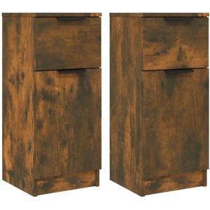 Vidaxl - Sideboards 2 Stk. Räuchereiche 30x30x70 cm Holzwerkstoff