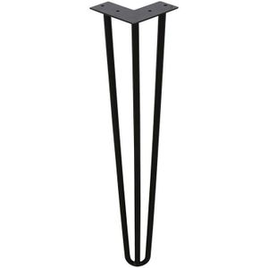 Swanew 4x Hairpin Legs Möbelfüße Tischläufer schwarz Hairpin Legs 3 Bügel, für Esstisch 30cm