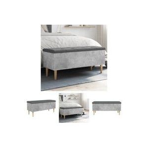 The Living Store - Sitzbank mit Stauraum Betongrau 102x42x46 cm Holzwerkstoff - Sitzbank - Stauraumbank - Garderobe - Wohnraumgestaltung - Möbel Für