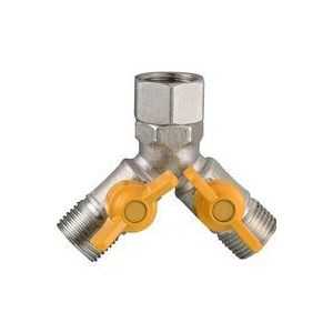 Beijiyi - Ersatzventil g 1/2 Messing Y-Anschluss 3-Wege-Ventil in der Dusche, Absperrventil-Adapter für Küche oder Badezimmer