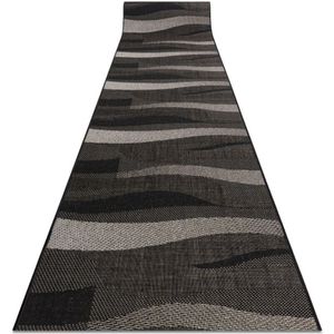 Läufer SIZAL FLOORLUX Modell 20212 black / silver 100 cm beige 100x370 cm