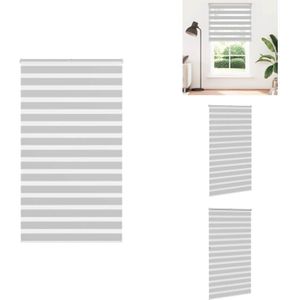 Vidaxl - Zebrarollo Hellgrau 125x230 cm Stoffbreite 120,9 cm Polyester - Zebra-Jalousie - Zebra-Jalousien - Zebra-Rollo - Doppelrollo
