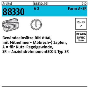 Gewindeeinsatz r 88330 Form a m 18 x 18 a 2