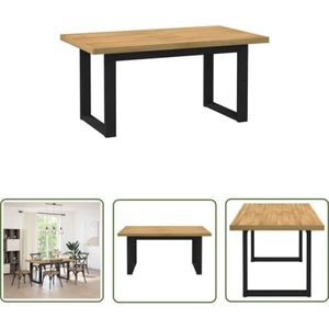 VidaXL Esstisch noain U-Form-Beine 160x90x75 cm Massivholz Kiefer