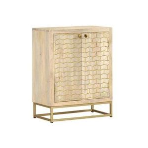 Avimac - Sideboard mit 2 Türen 55x30x70 cm Massivholz Mango